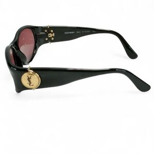Pink and black retro YSL sunglasses